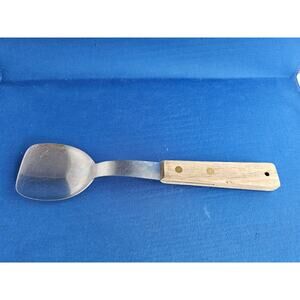 Vernon/Vernco Stainless Steel Ice Cream Scoop w/Rivet Wood Handle - Japan
